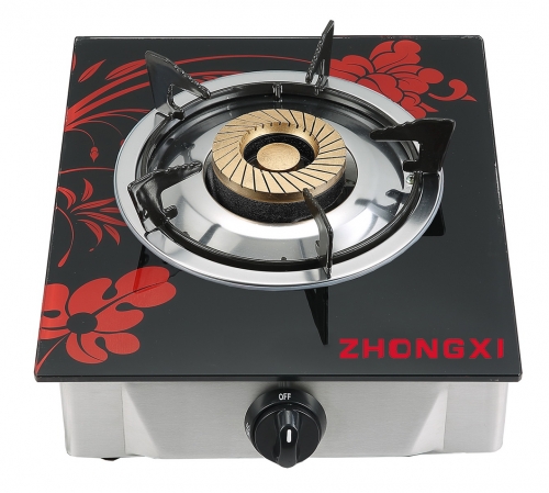 tempered glass single gas stove